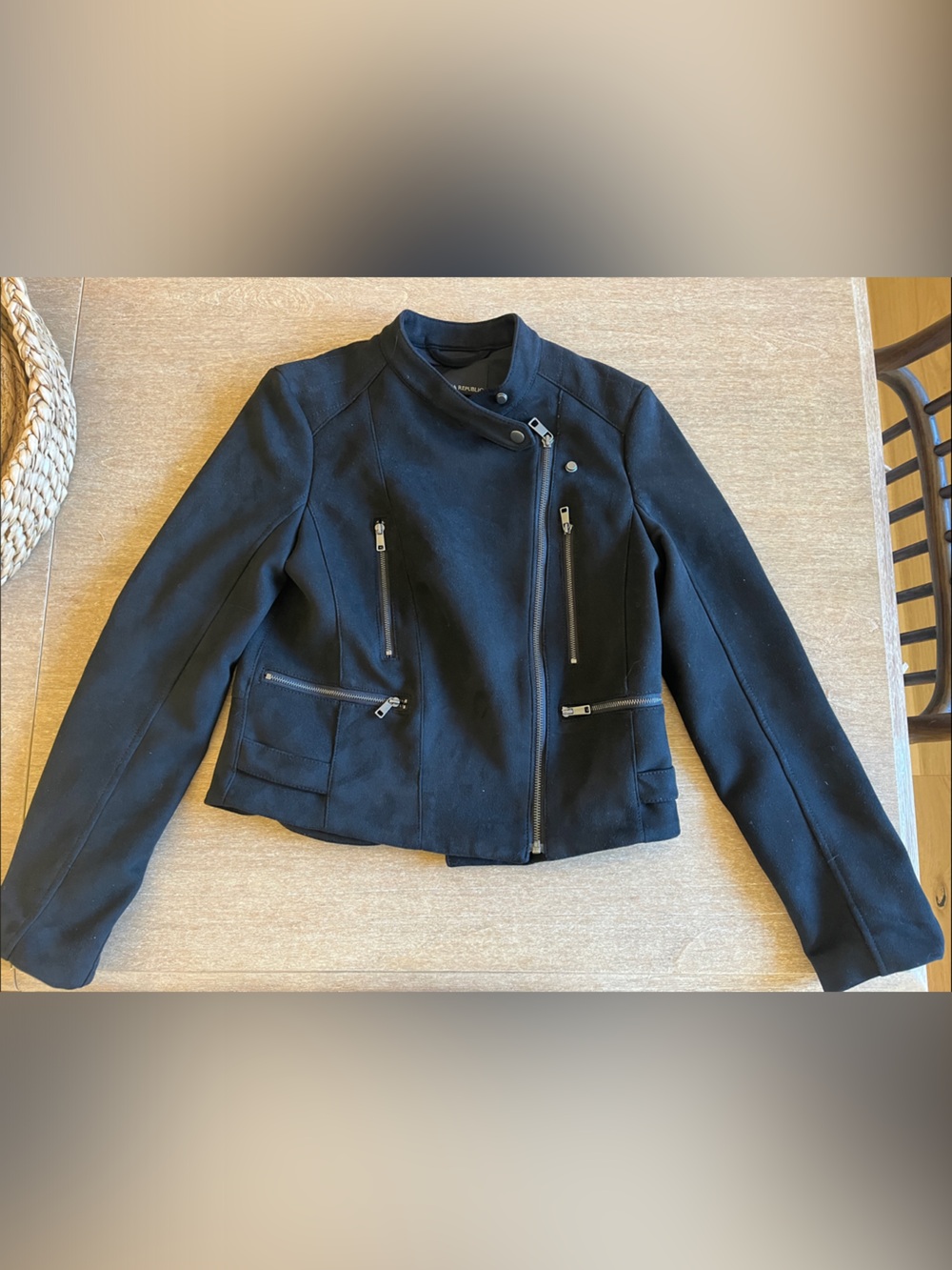 Banana Republic Black Suede Moto Jacket
